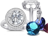 Switch-It Gems™ Round 10mm Simulated Diamond Ring with 12 Interchangeable Simulated Birthstones