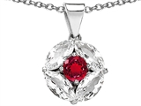 Original Star K™ Round Created Ruby Pendant