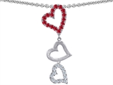 Original Star K™ Dangling Heart with Round Created Ruby Pendant