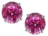 Original Star K™ Round 7mm Simulated Pink Tourmaline Earring Studs