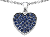 Original Star K™ Heart Shape Love Pendant with Created Sapphire