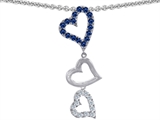 Original Star K™ Dangling Heart with Round Created Sapphire Pendant