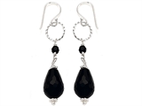Noah Philippe™ Pear Shape Simulated Black Onyx Dangling Drop Earrings