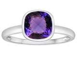 Tommaso Design™ 7mm Cushion Cut Simulated Alexandrite Engagement Solitaire Ring