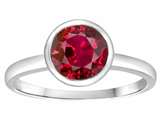 Tommaso Design™ 7mm Round Created Ruby Engagement Solitaire Ring