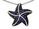 Original Star K™ Starfish Pendant With Round Created Sapphire