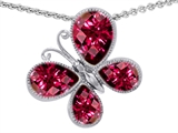 Original Star K™ Butterfly with Pear Shape Created Ruby Pendant