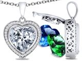 Switch-It Gems™ Heart Shape 10mm Simulated Diamond Pendant with 12 Interchangeable Simulated Birthstones