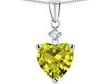 Original Star K™ 8mm Heart Shape Simulated Peridot Pendant