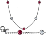 Original Star K™ 72 Inch Gems By The Yard Necklace With Cubic Zirconia And Created Ruby
