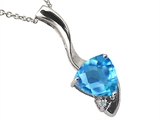Tommaso Design™ Trillion Cut Genuine Blue Topaz Pendant