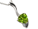Tommaso Design™ Trillion Cut Genuine Peridot Pendant
