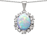 Original Star K™ Large Oval Created Opal Pendant