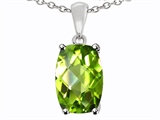 Tommaso Design™ 8x6mm Cushion Octagon Cut Genuine Peridot Pendant