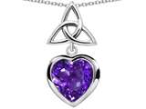 Celtic Love by Kelly ™ Love Knot Pendant with Heart 9mm Simulated Amethyst