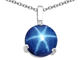Tommaso Design™ 7mm Round Simulated Star Sapphire Pendant
