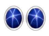 Original Star K™ 8x6mm Oval Created Star Sapphire Earring Studs