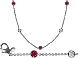 Original Star K™ 16 Inch Gems By The Yard Necklace With Round Created Ruby