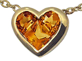 Tommaso Design™ Invisible Set Genuine Citrine Pendant