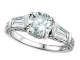Original Star K™ Round 7mm White Topaz Engagement Ring