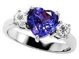 Original Star K™ 8mm Heart Shape Simulated Tanzanite Engagement Ring