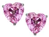 Original Star K™ 7mm Heart Shape Simulated Pink Morganite Earring Studs