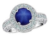 Original Star K™ 7mm Round Created Star Sapphire Engagement Ring