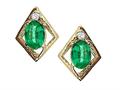 Tommaso Design™ Oval 6x4mm Genuine Emerald Earrings