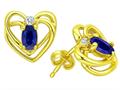Tommaso Design™ Oval 5x3mm Genuine Sapphire Earrings