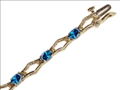 Tommaso Design™ Genuine Blue Topaz Bracelet