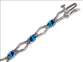 Tommaso Design™ Genuine Blue Topaz Bracelet
