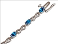 Tommaso Design™ Genuine Blue Topaz Bracelet