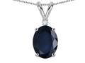 Tommaso Design™ Genuine Sapphire and Diamond Pendant