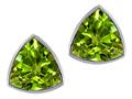 Genuine Triangle Peridot Earrings