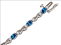 Tommaso Design™ Genuine Blue Topaz Bracelet
