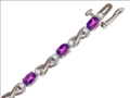 Tommaso Design™ Genuine Amethyst Bracelet