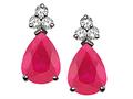 Tommaso Design™ Ruby and Diamond Earrings