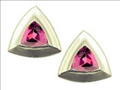 Triangle Pink Tourmaline Earrings