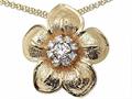 Genuine Diamond Flower Pendant