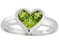 Tommaso Design™ Genuine Invisible Set Peridot Ring
