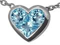 Tommaso Design™ Genuine Invisible Set Blue Topaz Pendant