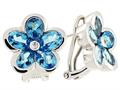Tommaso Design™ Genuine Blue Topaz Earrings