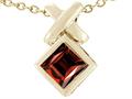 Tommaso Design™ Square Genuine Garnet Pendant