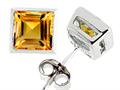 Tommaso Design™ Square 5mm Genuine Citrine Earrings