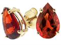 Tommaso Design™ Genuine Pear Shape Garnet Earrings