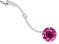 Tommaso Design™ Genuine Round Rhodolite Pendant
