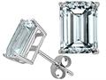 Tommaso Design™ 7x5 Emerald Cut Genuine Aquamarine Earrings