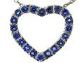 Tommaso Design™ Round 2mm Genuine Sapphire Heart Pendant