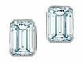 Tommaso Design™ 8x6mm Emerald Cut Genuine Aquamarine Earrings
