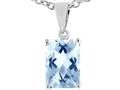 Tommaso Design™ 8x6mm Emerald Cut Genuine Aquamarine Pendant